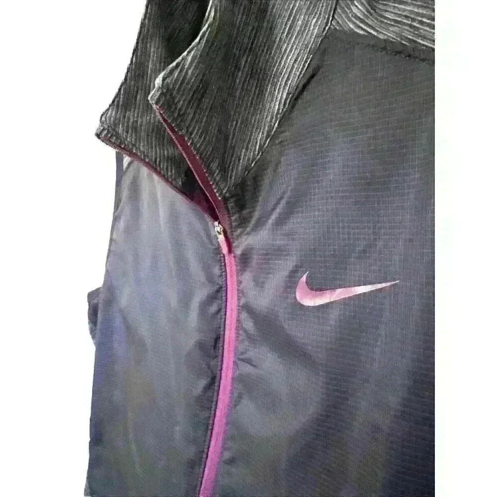 Nike Gold Tour Performance Dri Fit Women's Large Zip Up Vest Purple